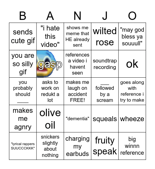 jordan banjo Bingo Card