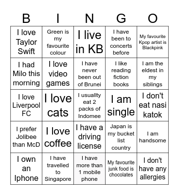 ILS08 Ice Breaking BINGO Card