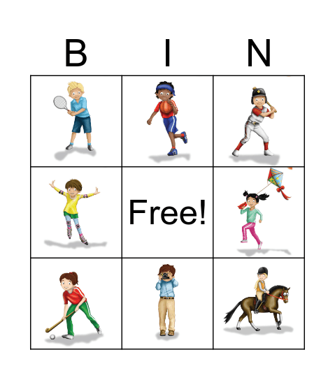 Actions Bingo Card