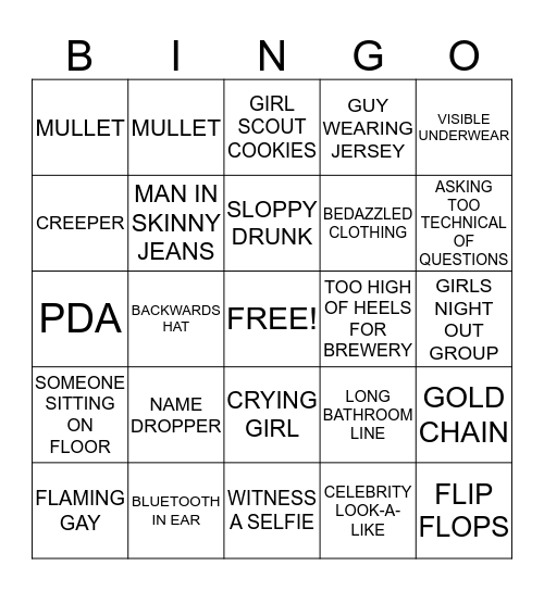 Zwickelmania Bingo Card