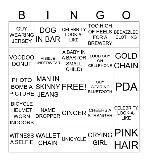 Zwickelmania Bingo Card
