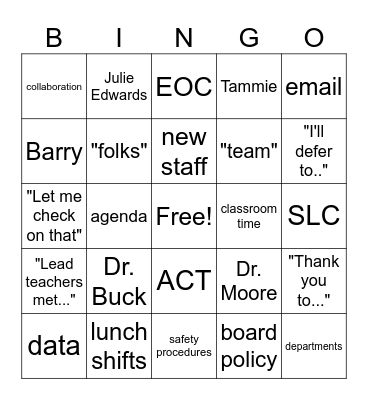 2023-24 Bingo Card