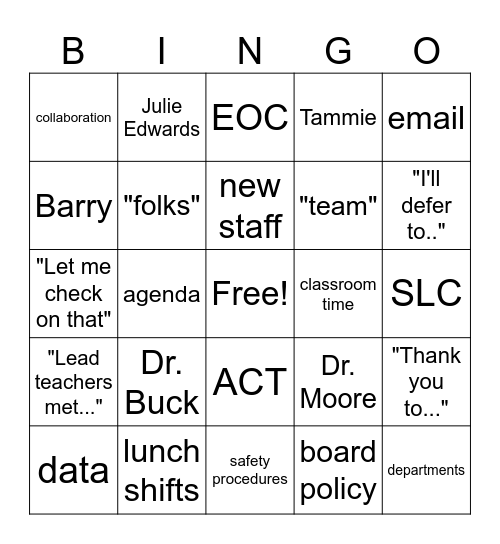 2023-24 Bingo Card
