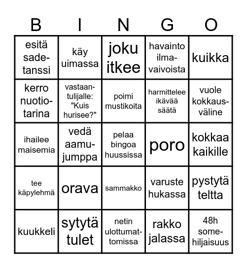 KARHUNKIERROS BINGO Card