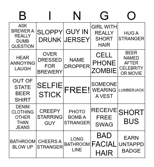 Zwickelmania Bingo Card