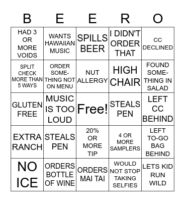 SERVER LIFE Bingo Card