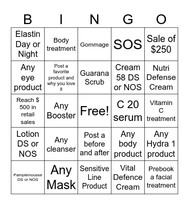 Yonka BINGO Card