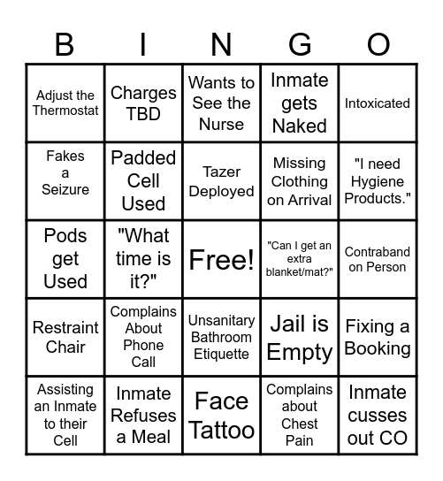 CO Bingo Card