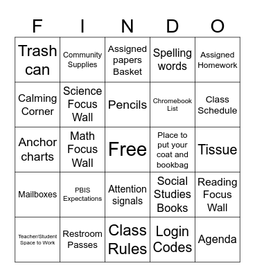 High School Scavenger Hunt! Bingo Card