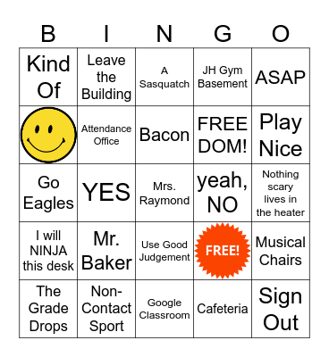 ELA Beginning of the Year Bingo Card