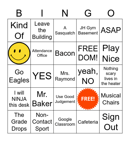 ELA Beginning of the Year Bingo Card