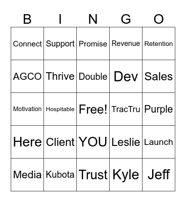 TRACTRU Bingo Card