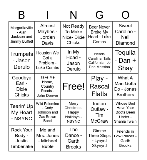 Kacie Birthday Bingo Card