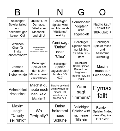 Hi ok - Bullshit Bingo Card