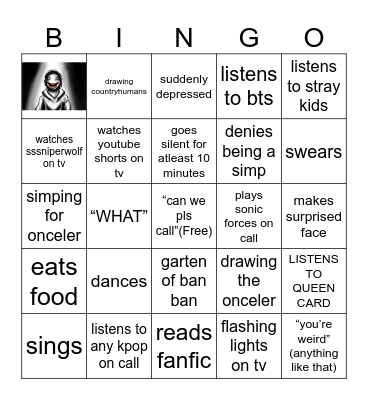 Jessica Bingo Card