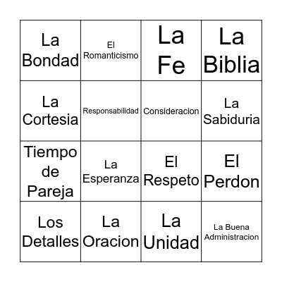 AMIGOS DEL MATRIMONIO Bingo Card