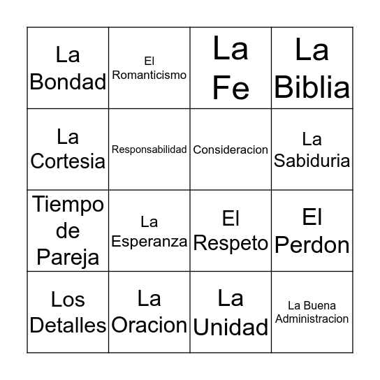 AMIGOS DEL MATRIMONIO Bingo Card