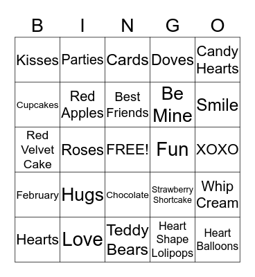 Valentine's Day Bingo! Bingo Card