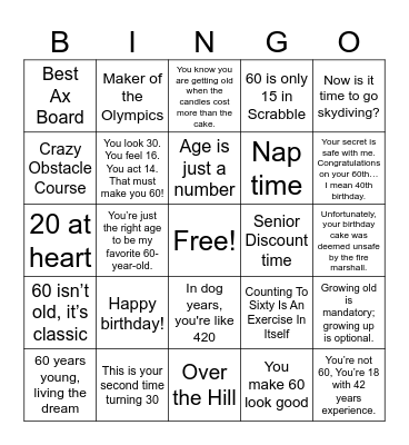 Uncle Carl's bingo Card