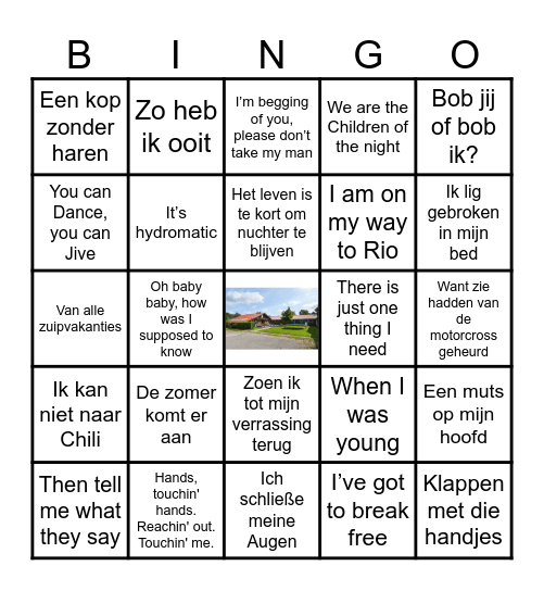Foute Bingo Familieweekend Bingo Card