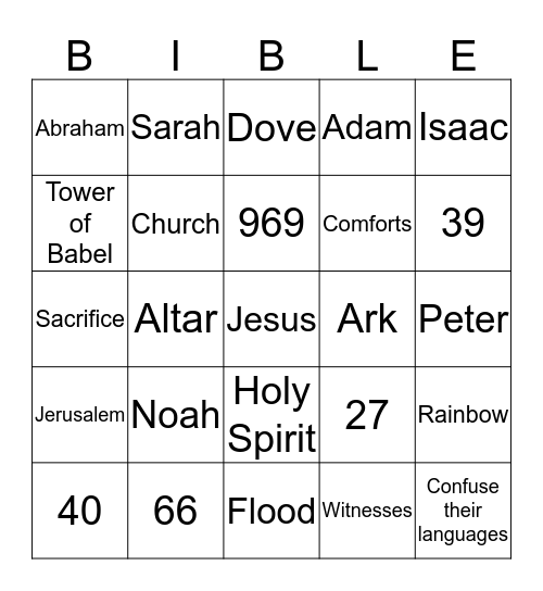2nd and 3rd grade class Bingo Card