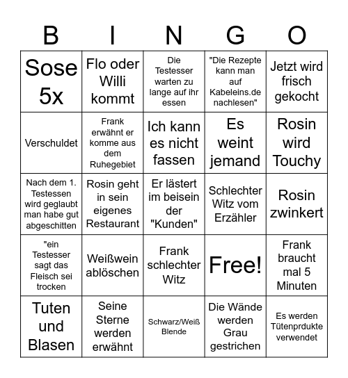 ROSIN Bingo Card