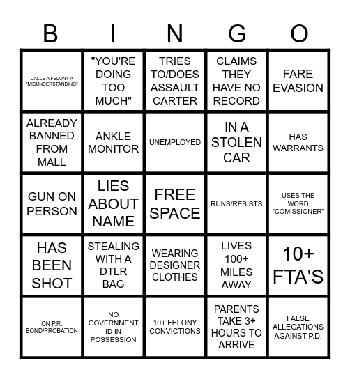 TUT BINGO Card