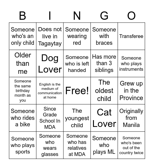 FORTITUDE BINGO CARD Bingo Card