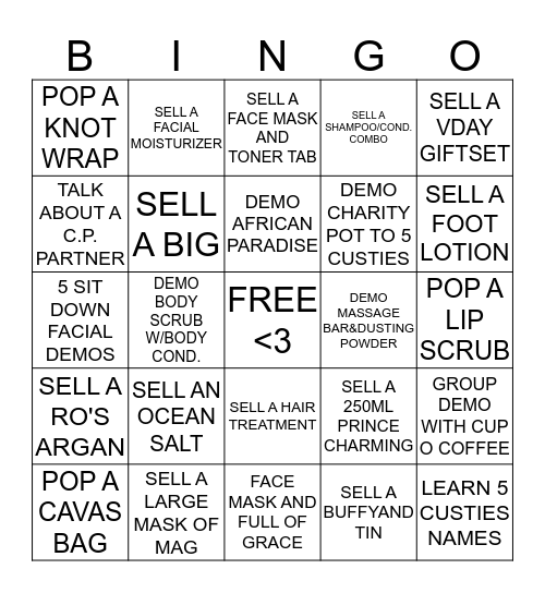 ROBYN'S GALENTINES WEEKEND BINGO Card