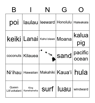 Hawaiian ERD 2023! Bingo Card
