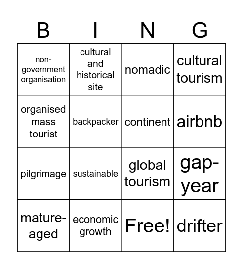 Interconnections Bingo Card