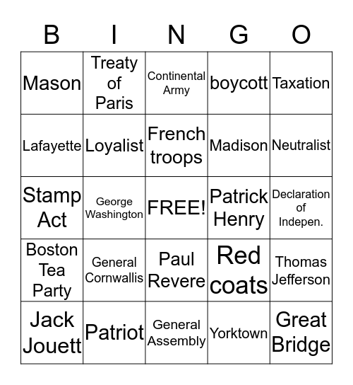 Bingo Card