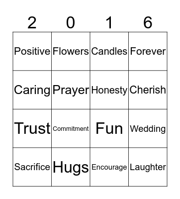 "Happy Valentines Day" Bingo Card