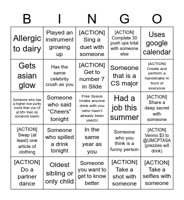 TASA Bingo Card