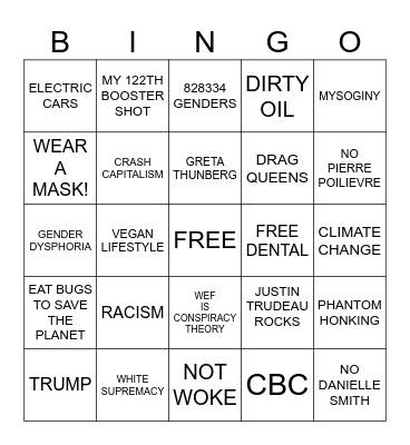 WOKE BINGO Card