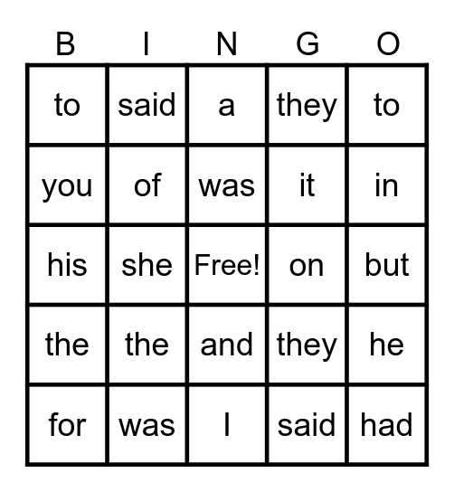 Baseball BINGO Card