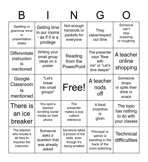 Bingo Card