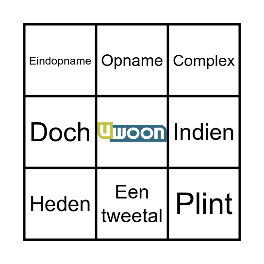 Foute woorden bingo! Bingo Card