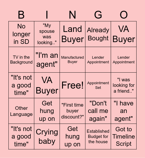 BINGO Card