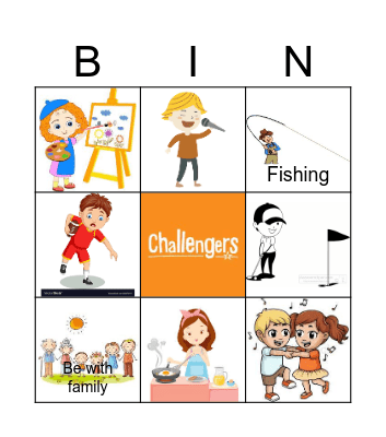 Hobbies Bingo Card