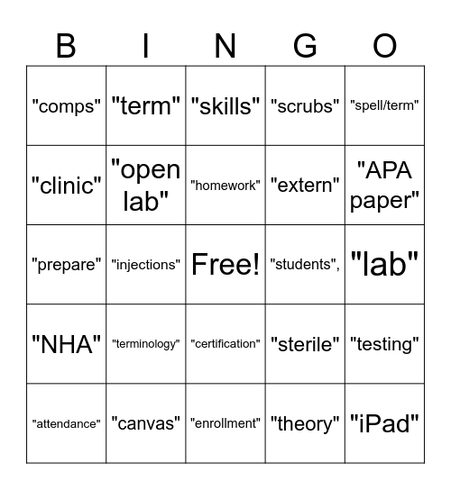 MA Product Knowledge BINGO Card