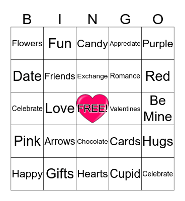 Valentine's Day BINGO Card