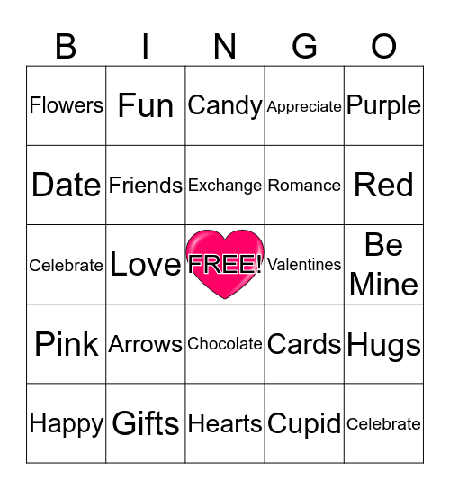 Valentine's Day BINGO Card