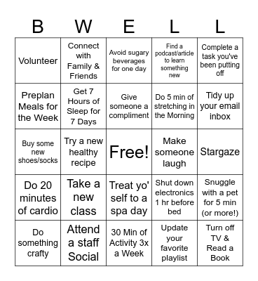 AMS Staff Bingo Card