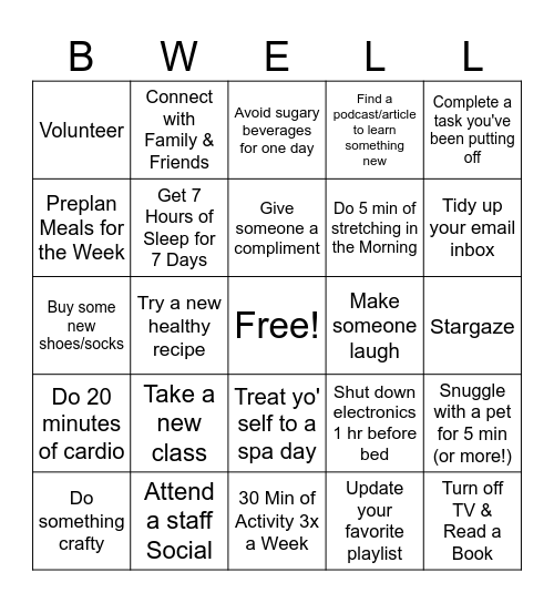 AMS Staff Bingo Card