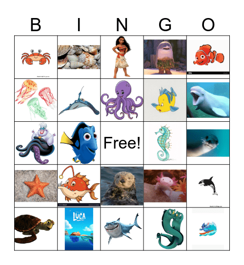 Under the Sea Bingo Card