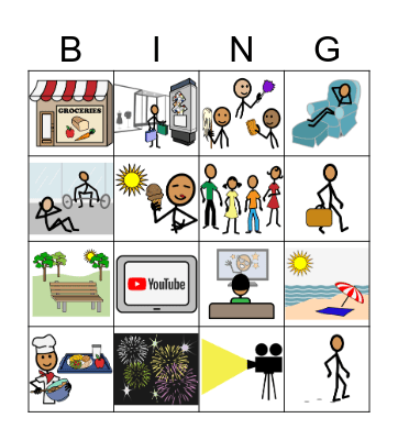 SUMMER ACTIVITIES Bingo Card