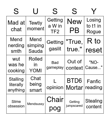 MENDDEV BINGO Card