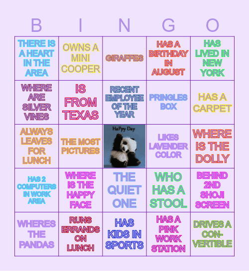 CRAZY OFFICE BINGO Card