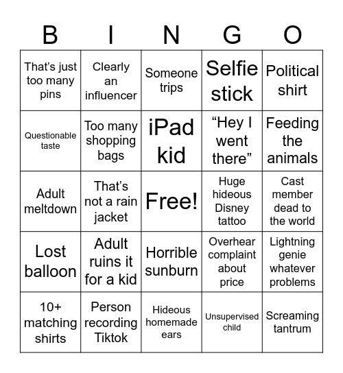 DPB3 Bingo Card